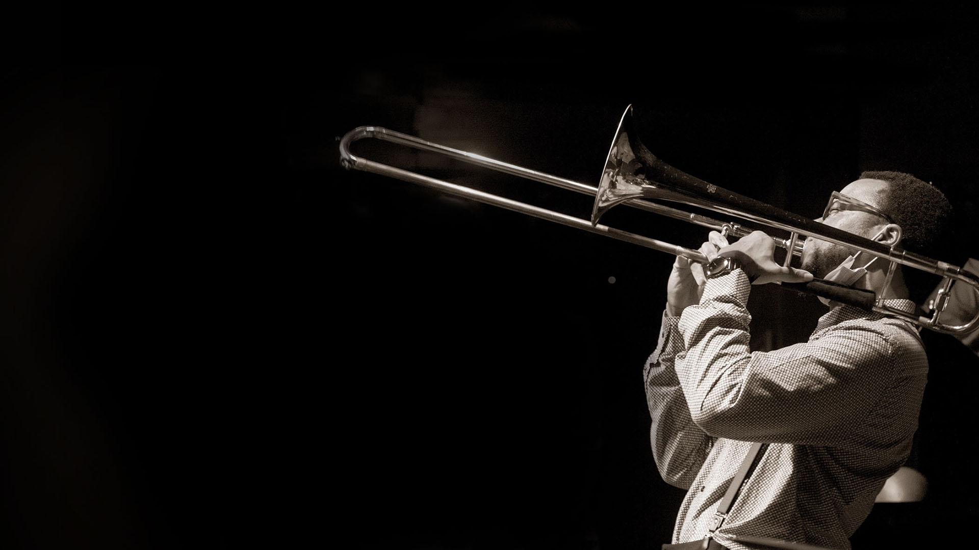 The Jazz Corner Trombonist on Hilton Head Island